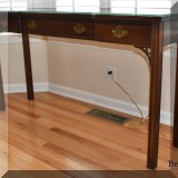 F04. The American Masterpiece Collection sofa table by Hickory. 30”h x 54”w x 14”d 